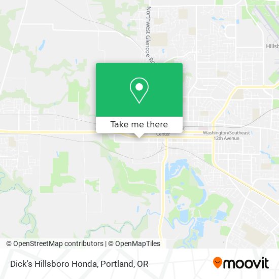 Dick's Hillsboro Honda map