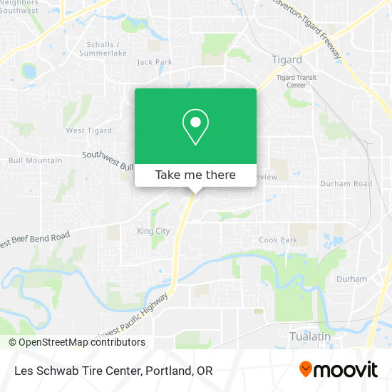 Les Schwab Tire Center map