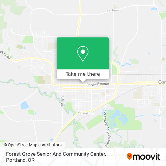 Mapa de Forest Grove Senior And Community Center