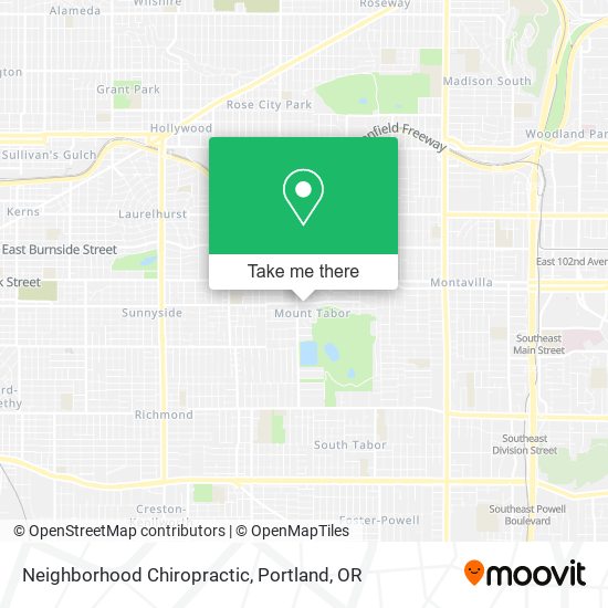 Neighborhood Chiropractic map