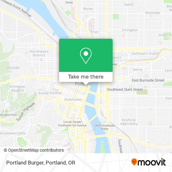 Portland Burger map