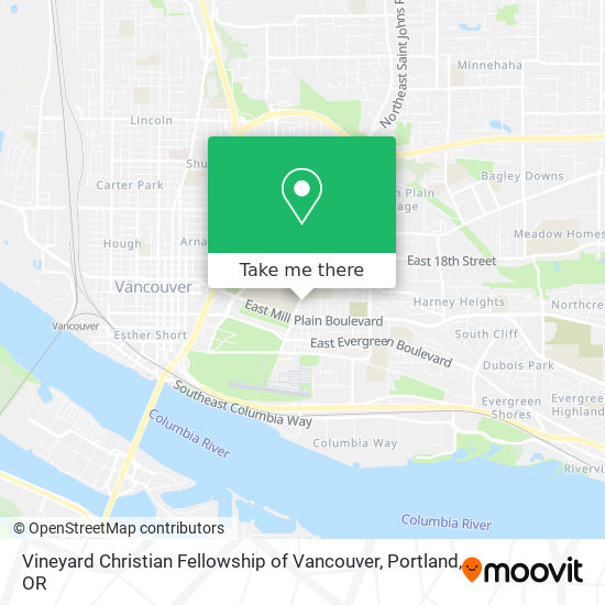 Vineyard Christian Fellowship of Vancouver map