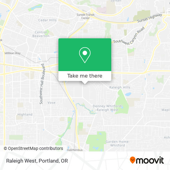 Raleigh West map
