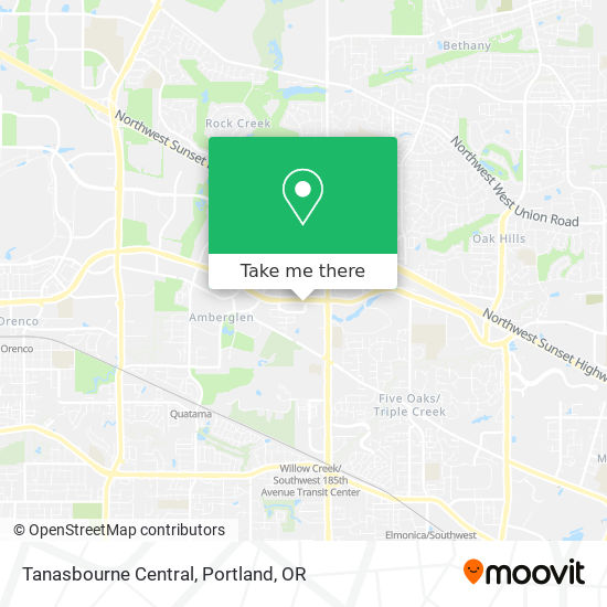 Mapa de Tanasbourne Central