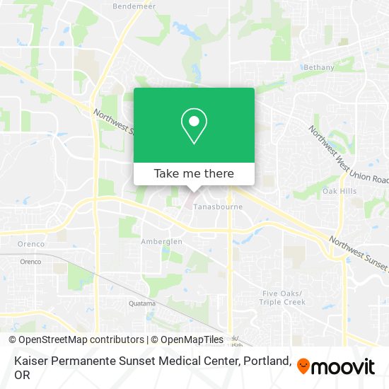 Kaiser Permanente Sunset Medical Center map