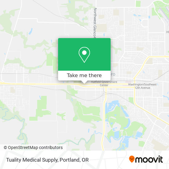 Tuality Medical Supply map