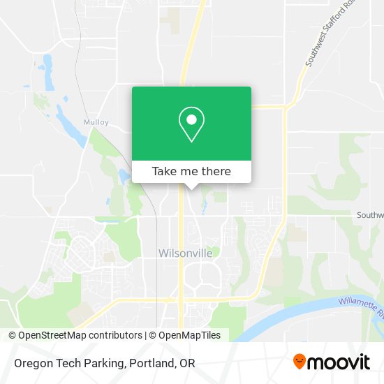 Mapa de Oregon Tech Parking