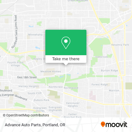 Advance Auto Parts map