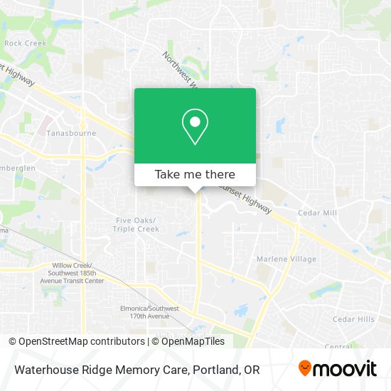 Waterhouse Ridge Memory Care map