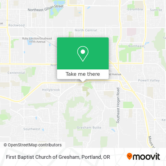 Mapa de First Baptist Church of Gresham