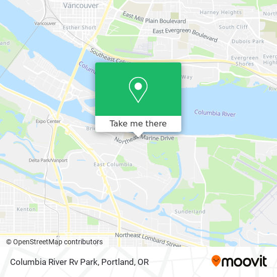 Mapa de Columbia River Rv Park