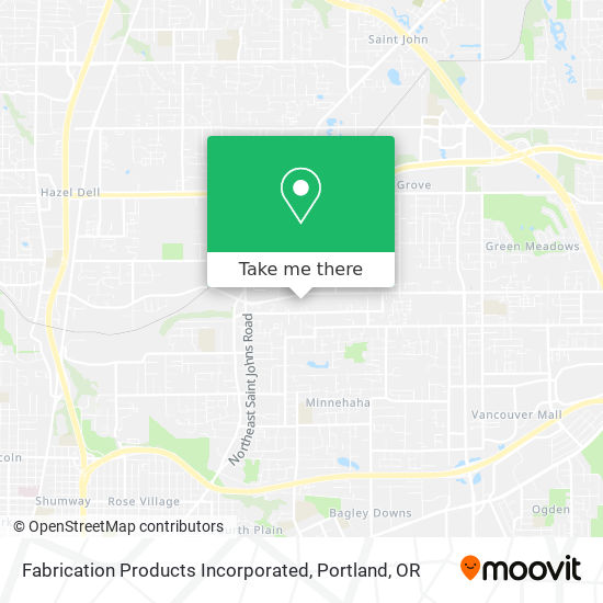 Mapa de Fabrication Products Incorporated