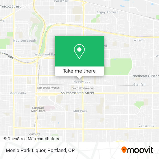 Mapa de Menlo Park Liquor