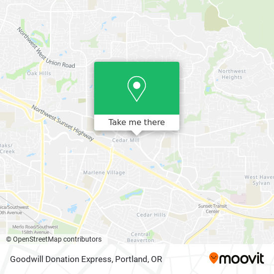 Mapa de Goodwill Donation Express