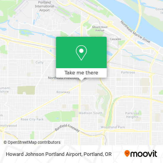 Mapa de Howard Johnson Portland Airport