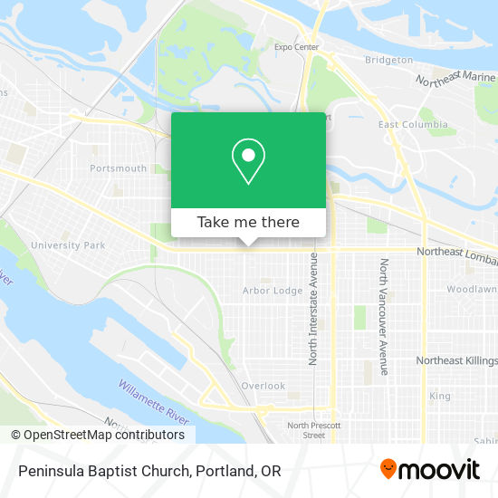 Mapa de Peninsula Baptist Church