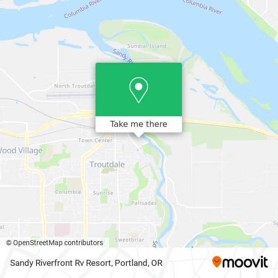 Mapa de Sandy Riverfront Rv Resort
