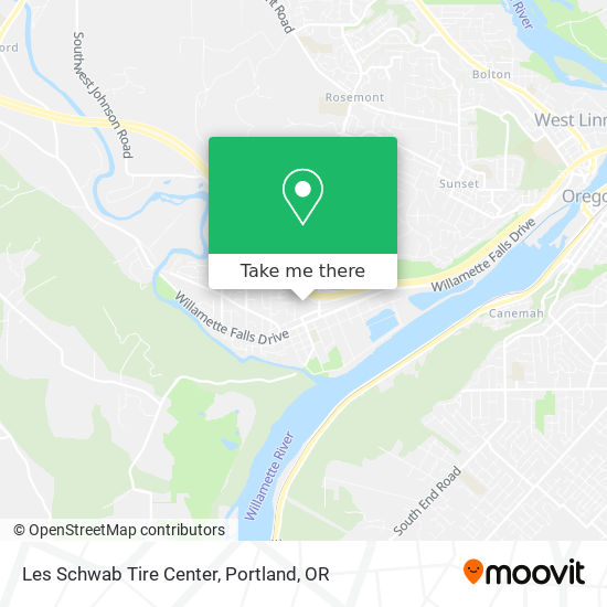 Les Schwab Tire Center map