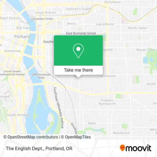 The English Dept. map