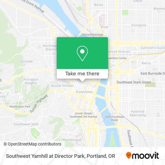 Southwest Yamhill at Director Park map