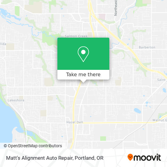 Mapa de Matt's Alignment Auto Repair