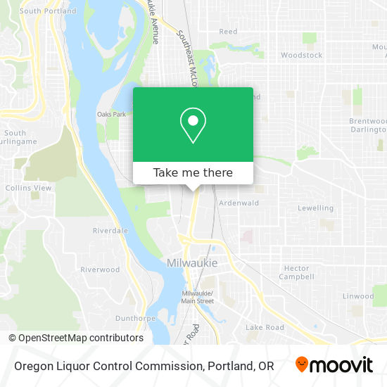 Mapa de Oregon Liquor Control Commission