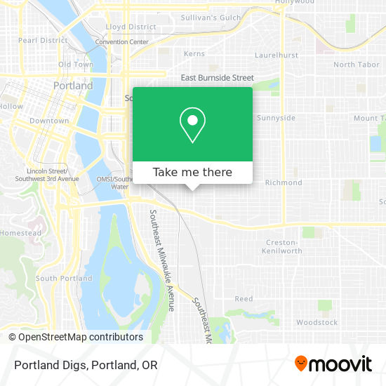 Portland Digs map