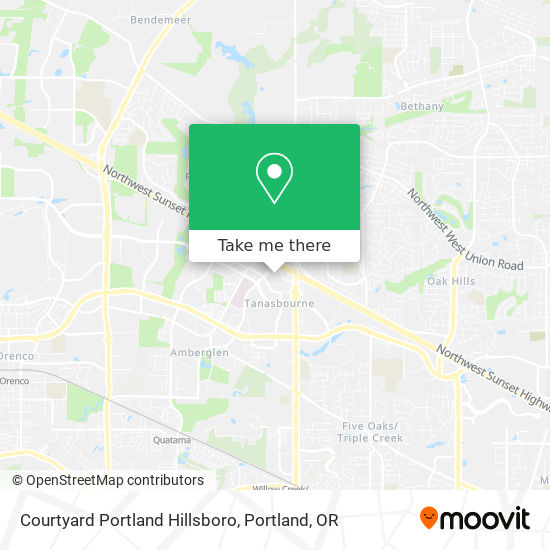Mapa de Courtyard Portland Hillsboro