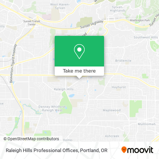 Raleigh Hills Professional Offices map