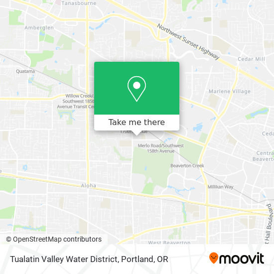 Mapa de Tualatin Valley Water District