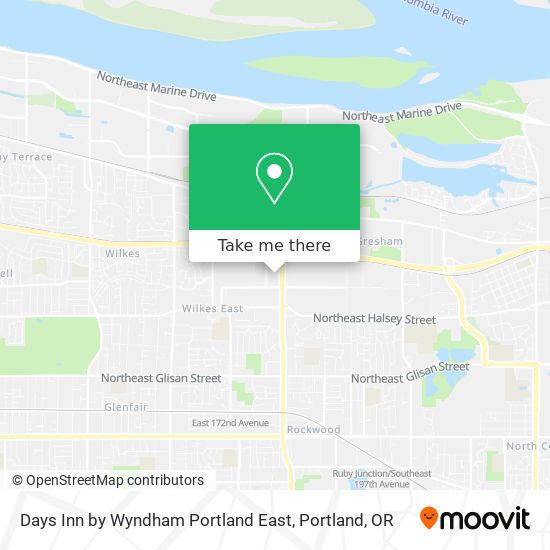 Mapa de Days Inn by Wyndham Portland East