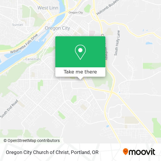 Oregon City Church of Christ map
