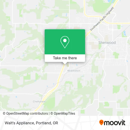 Walt's Appliance map