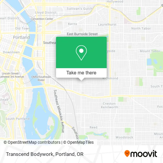Transcend Bodywork map