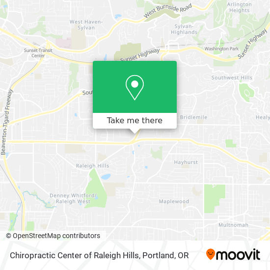 Chiropractic Center of Raleigh Hills map