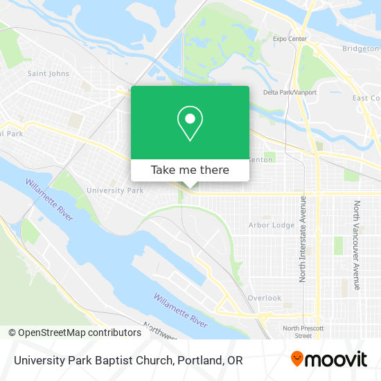 Mapa de University Park Baptist Church