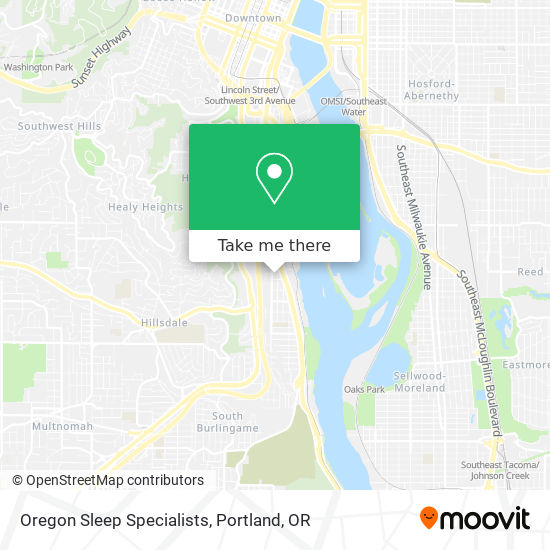 Mapa de Oregon Sleep Specialists