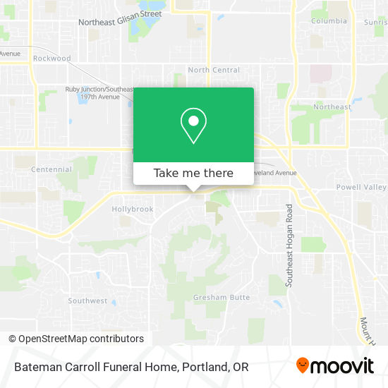 Bateman Carroll Funeral Home map