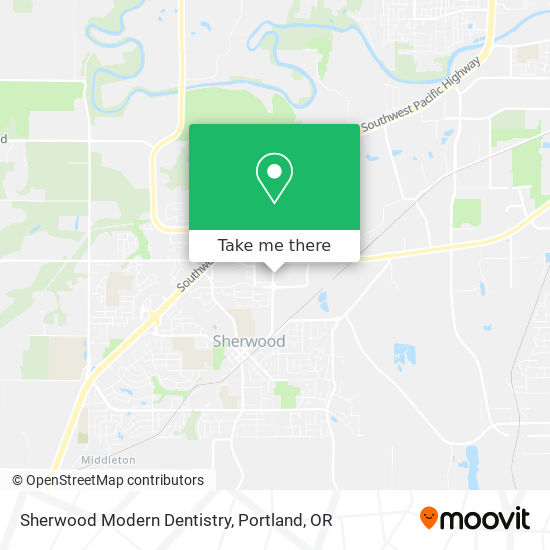 Sherwood Modern Dentistry map