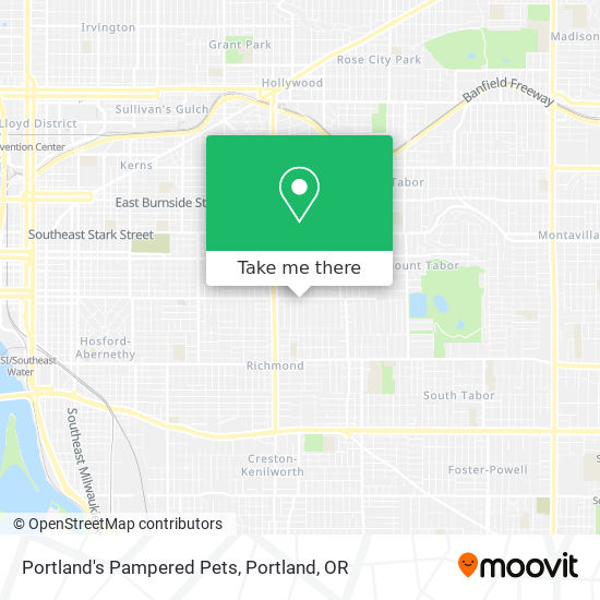 Portland's Pampered Pets map