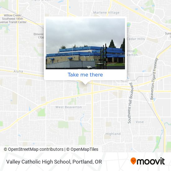 Valley Catholic High School map