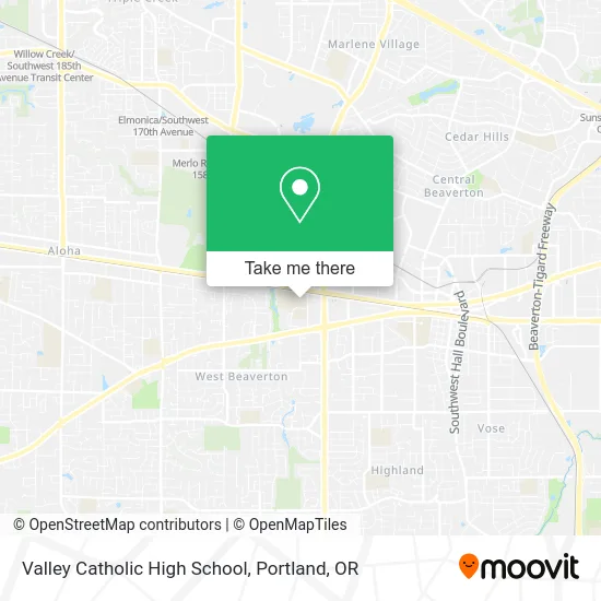 Valley Catholic High School map