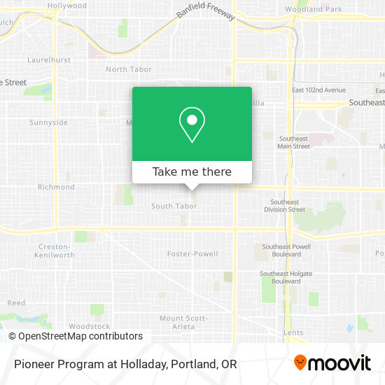 Pioneer Program at Holladay map