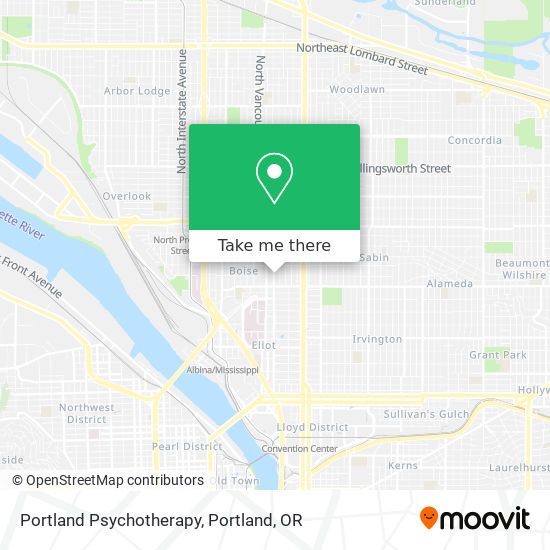 Mapa de Portland Psychotherapy