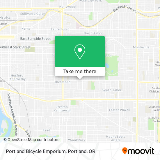 Mapa de Portland Bicycle Emporium
