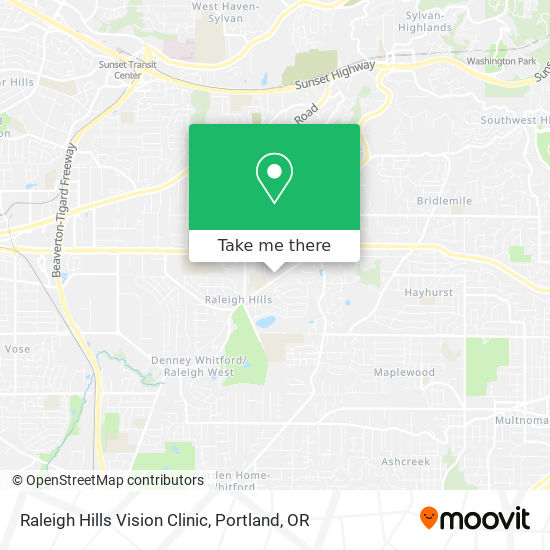 Mapa de Raleigh Hills Vision Clinic