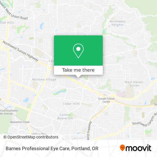 Barnes Professional Eye Care map