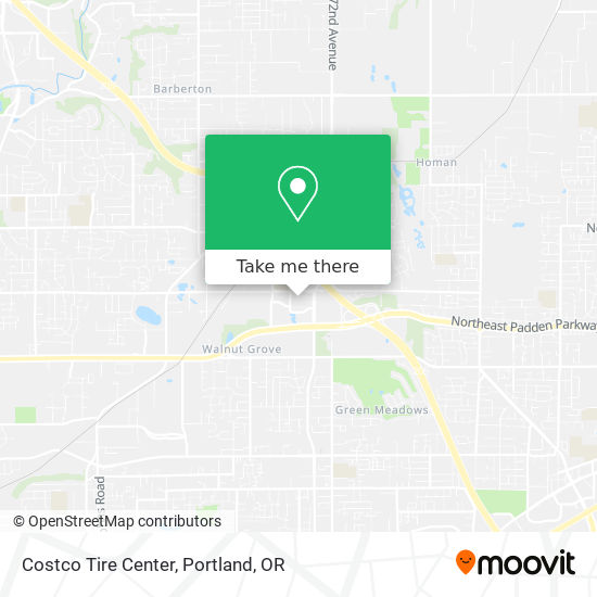 Costco Tire Center map