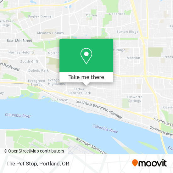 The Pet Stop map