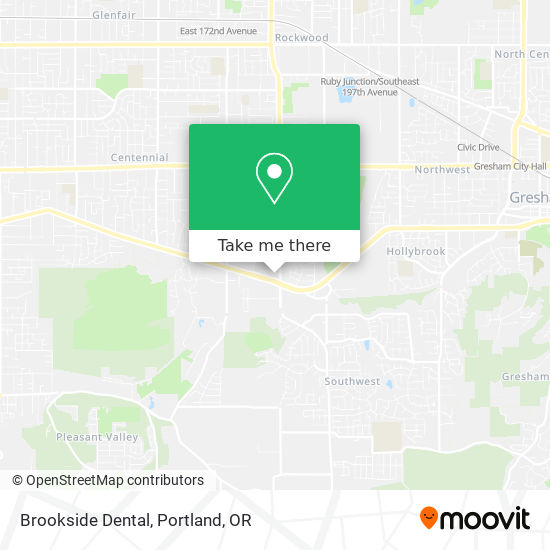 Brookside Dental map